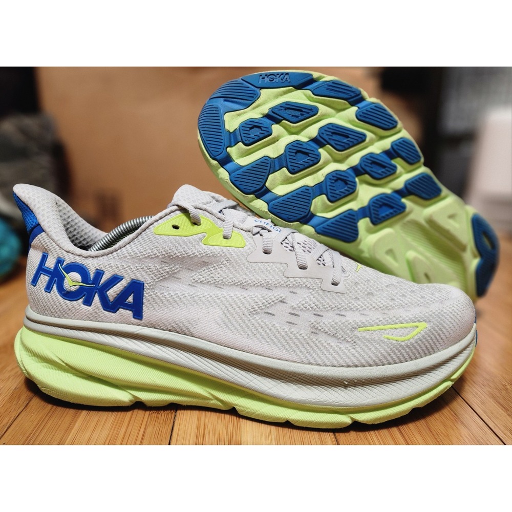 Hoka One One Clifton 9 Stardust Electric Grey 1127895-STLC Mens Shoes 12.5